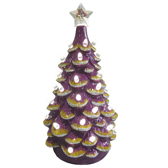Santa's Workshop 14" NCAA College Team Ceramic LED Christmas Tree By Santasworkshop in East Carolina University | 7" x 7" x 14" | Michaels®